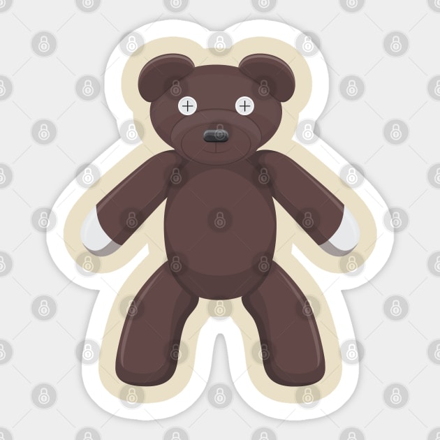 Bean's Teddy Sticker by ARVwerks